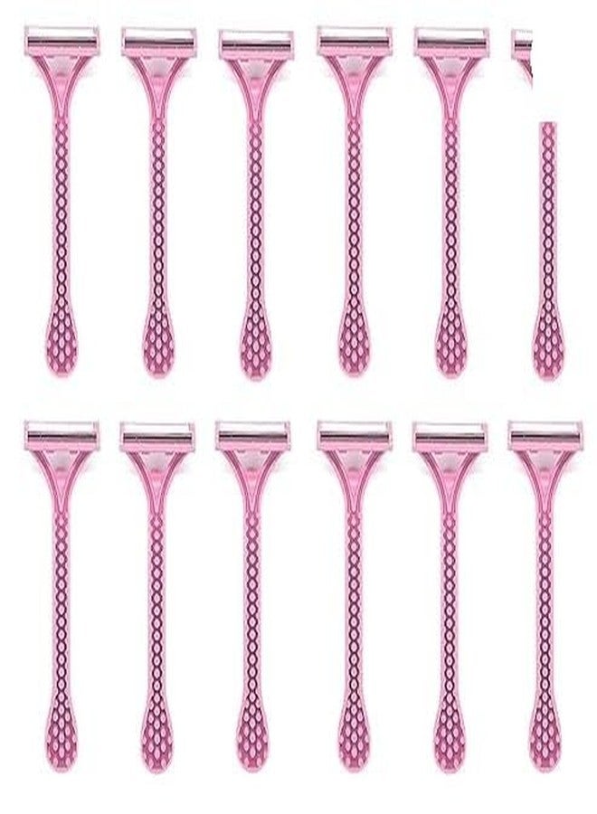 Ublic Reusable Sensitive Skin Razor Women Disposable Shaving Razor Pink Color (12) - Image 1